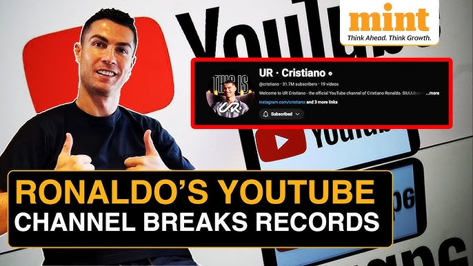 Cristiano Ronaldo made a big record as soon as he launched his YouTube channel, got more than a million subscribers within 90 minutes.